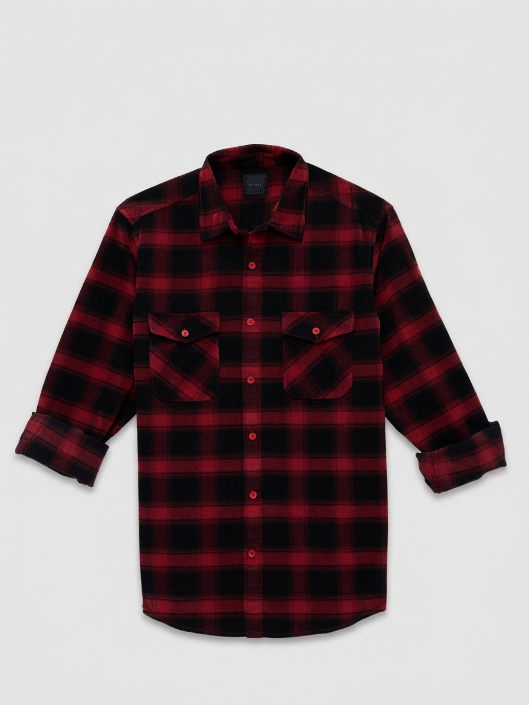 Men Shirt Check Red Regular Fit