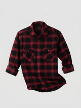 Men Shirt Check Red Regular Fit