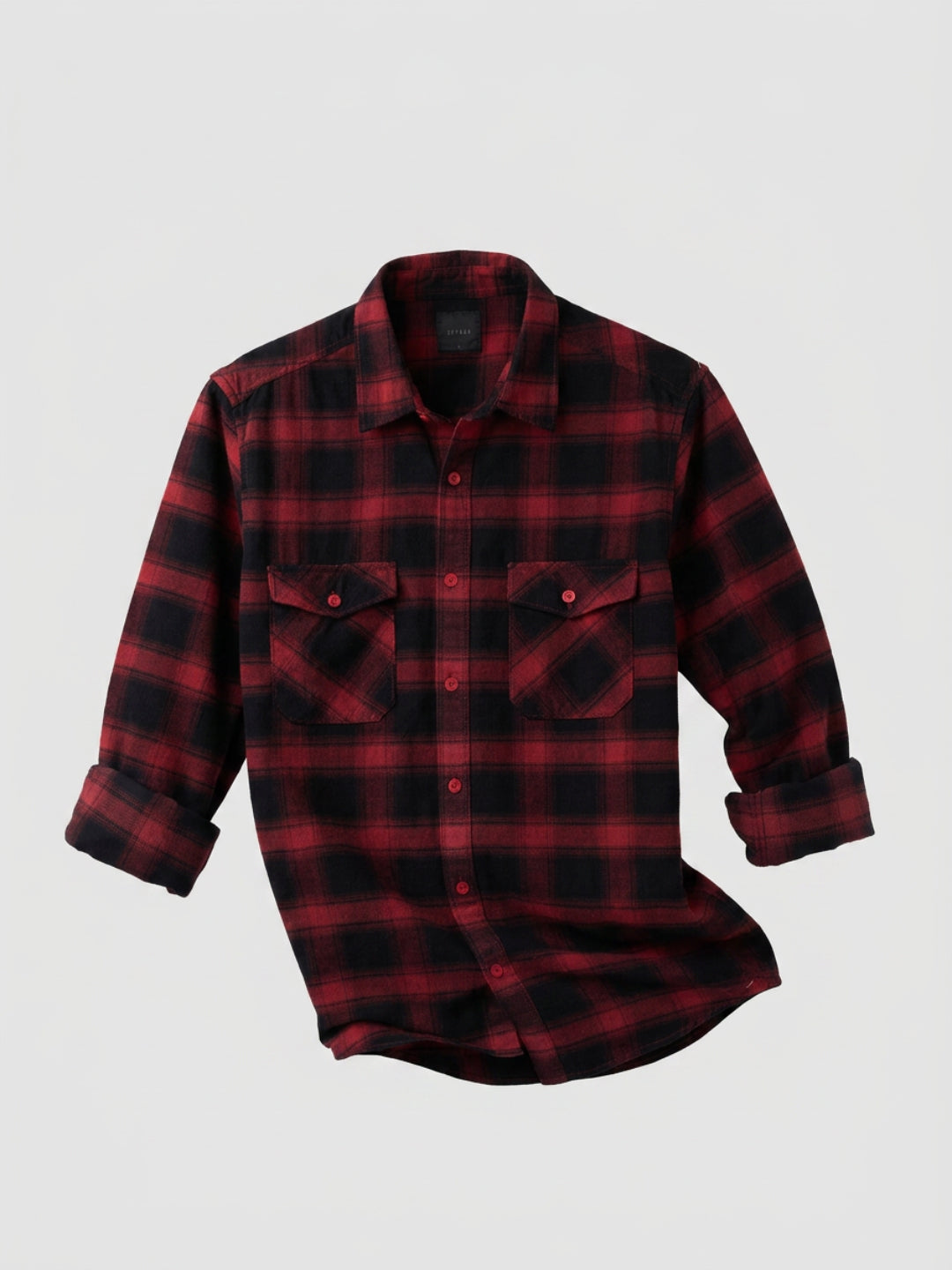 Men Shirt Check Red Regular Fit