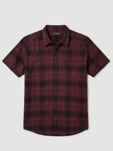 Men Shirt Check Maroon Regular Fit