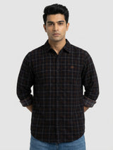 Men Shirt Check Red Regular Fit
