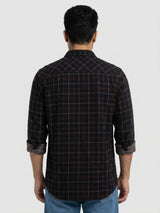 Men Shirt Check Red Regular Fit
