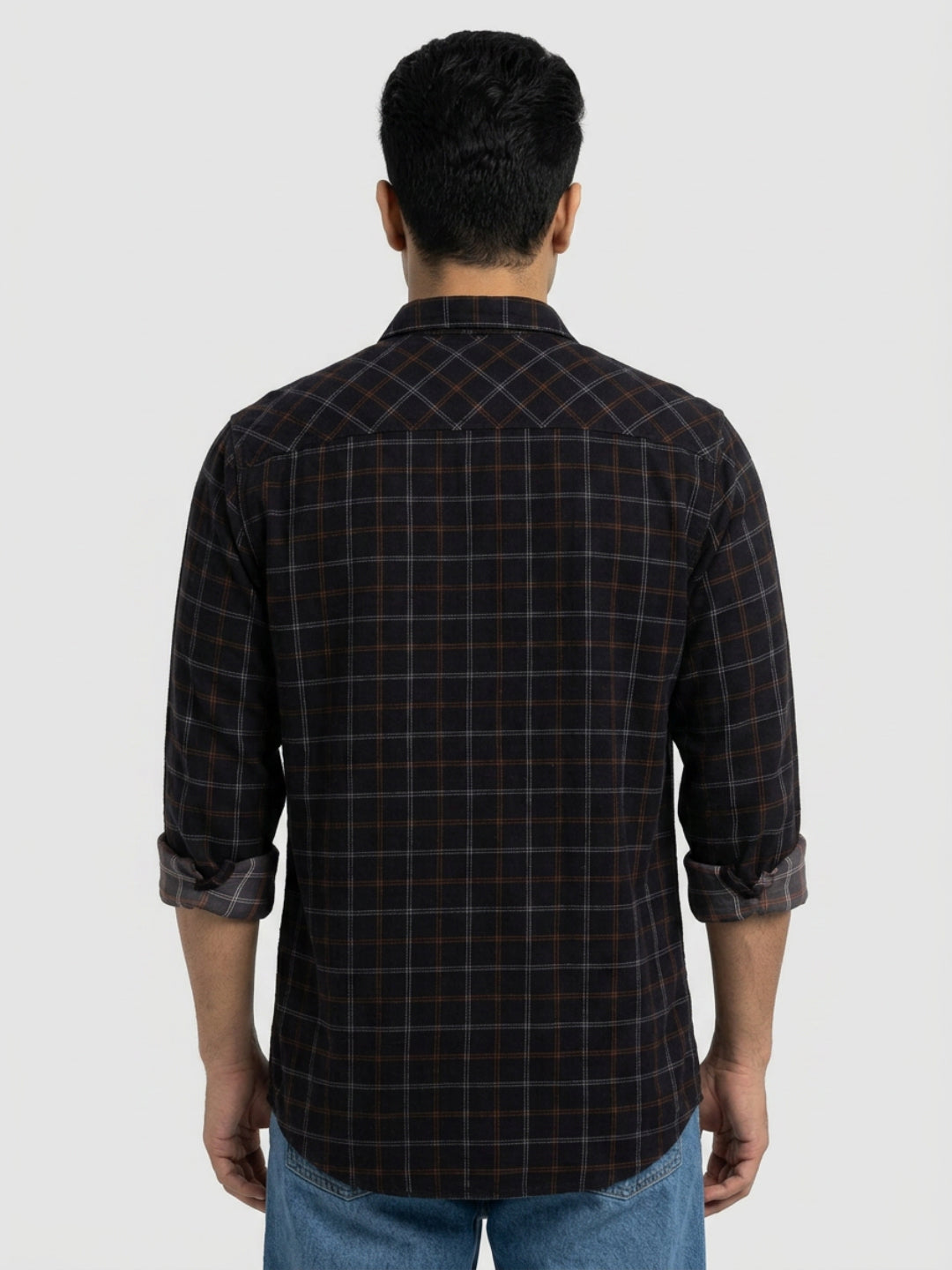 Men Shirt Check Red Regular Fit