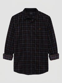 Men Shirt Check Red Regular Fit