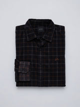 Men Shirt Check Red Regular Fit