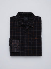 Men Shirt Check Red Regular Fit