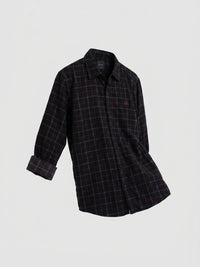 Men Shirt Check Red Regular Fit