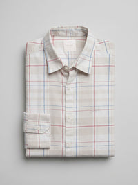 Men Shirt Check Grey Regular Fit