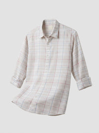 Men Shirt Check Grey Regular Fit