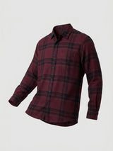 Men Shirt Check Maroon Regular Fit