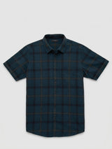 Men Shirt Check Teal Blue Regular Fit
