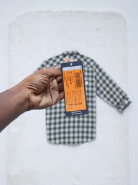 Men Shirt Check Green Regular Fit