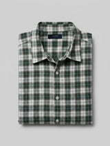Men Shirt Check Green Regular Fit