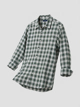 Men Shirt Check Green Regular Fit