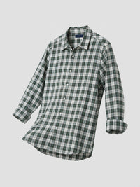 Men Shirt Check Green Regular Fit