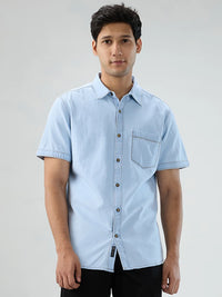 Men Shirt Light Blue Regular Fit