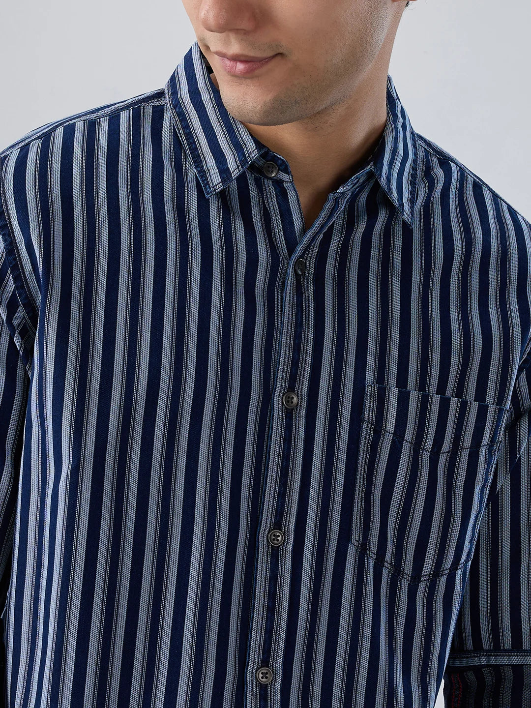 Men Shirt Denim Blue Regular Fit