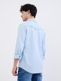 Men Shirt Blue Slim Fit