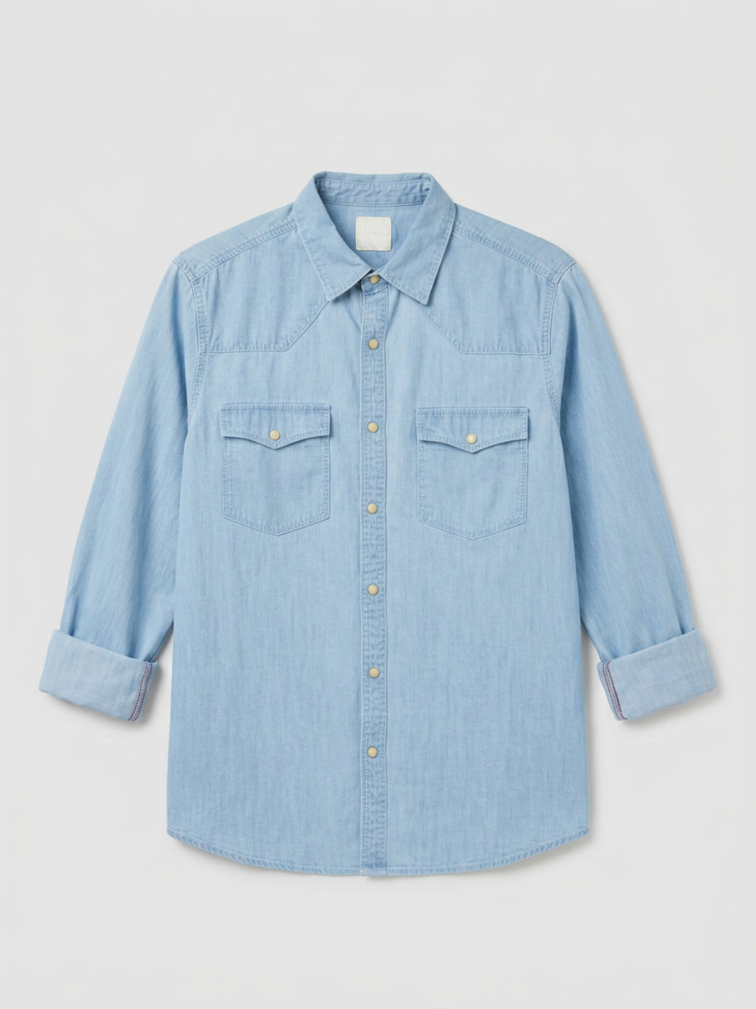 Men Shirt Denim Light Blue Regular Fit