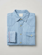 Men Shirt Denim Light Blue Regular Fit