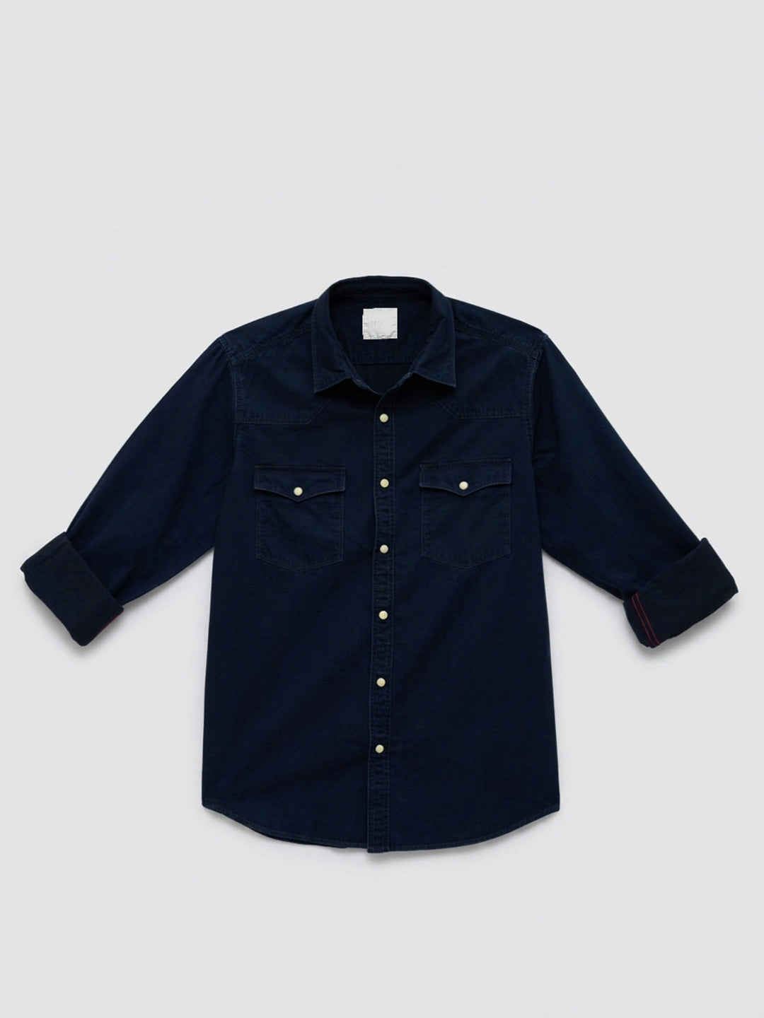 Men Shirt Denim Dark Blue Regular Fit