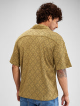 Men Shirt Solid Brown Relaxed Fit