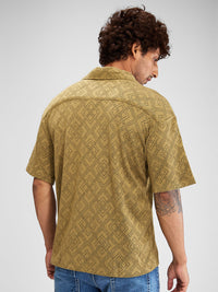 Men Shirt Solid Brown Relaxed Fit