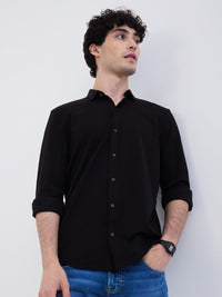 Men Shirt Black Slim Fit