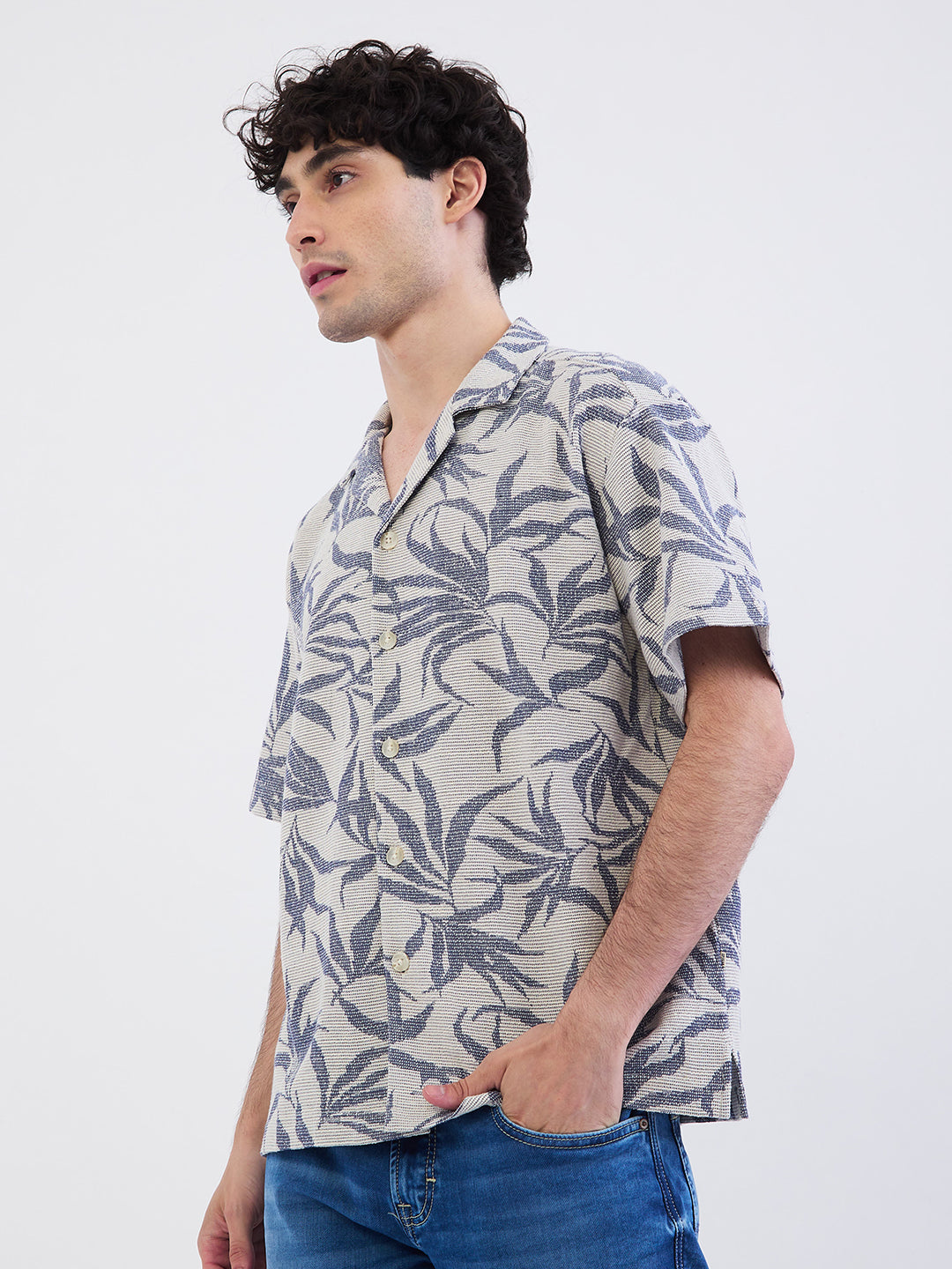Men Shirt Blue Relaxed Fit