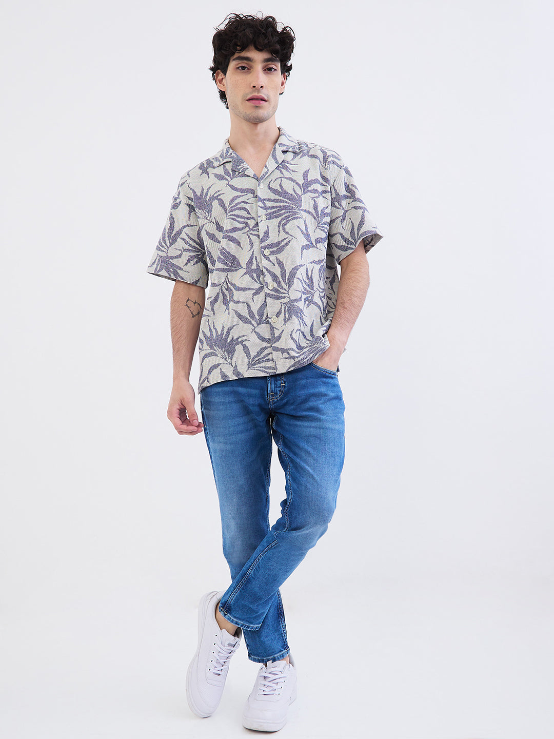 Men Shirt Blue Relaxed Fit