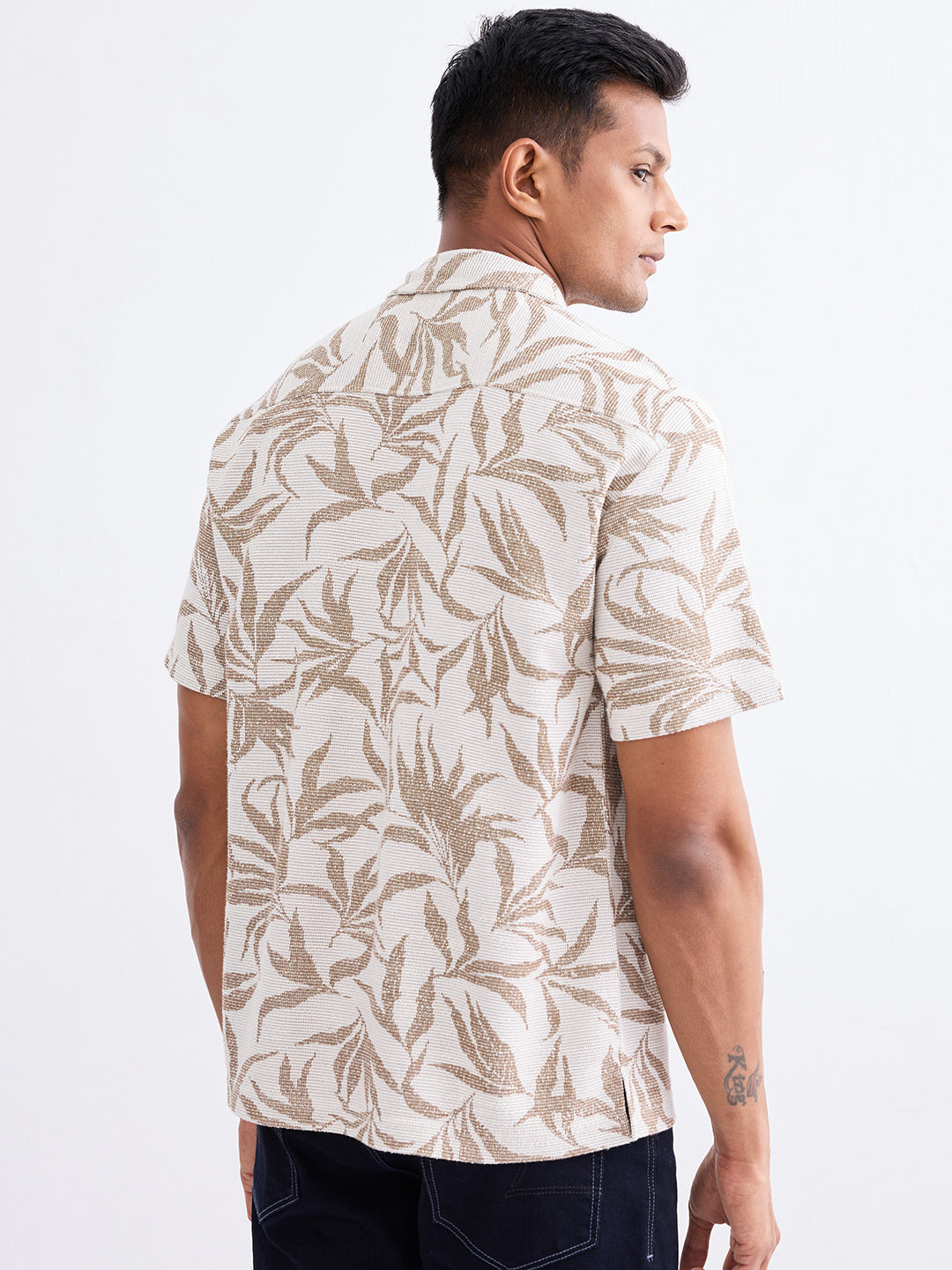 Spykar Taupe Beige Relaxed Fit Casual Shirts For Men