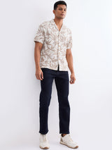 Men Shirt Beige Relaxed Fit