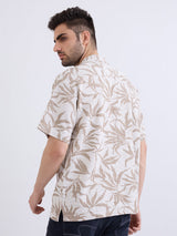 Men Shirt Beige Relaxed Fit