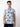 Men Shirt Print Blue Slim Fit