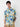 Men Shirt Print Blue Slim Fit