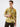 Men Shirt Print Yellow Slim Fit