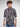 Men Shirt Print Wine Red Slim Fit