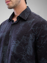 Men Shirt Full Sleeve Raised Collar