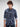 Men Shirt Print Black Slim Fit