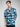 Men Shirt Print Green Slim Fit