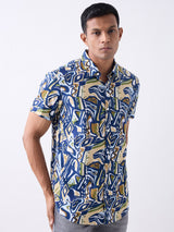 Men Shirt Blue Slim Fit