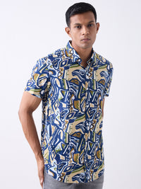 Men Shirt Blue Slim Fit