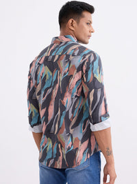 Men Shirt Grey Slim Fit