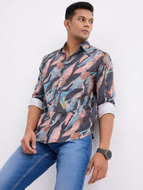Men Shirt Grey Slim Fit