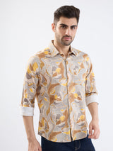 Men Shirt Grey Slim Fit
