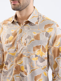 Men Shirt Grey Slim Fit
