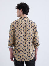 Men Shirt Beige Slim Fit