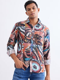 Men Shirt Red Slim Fit