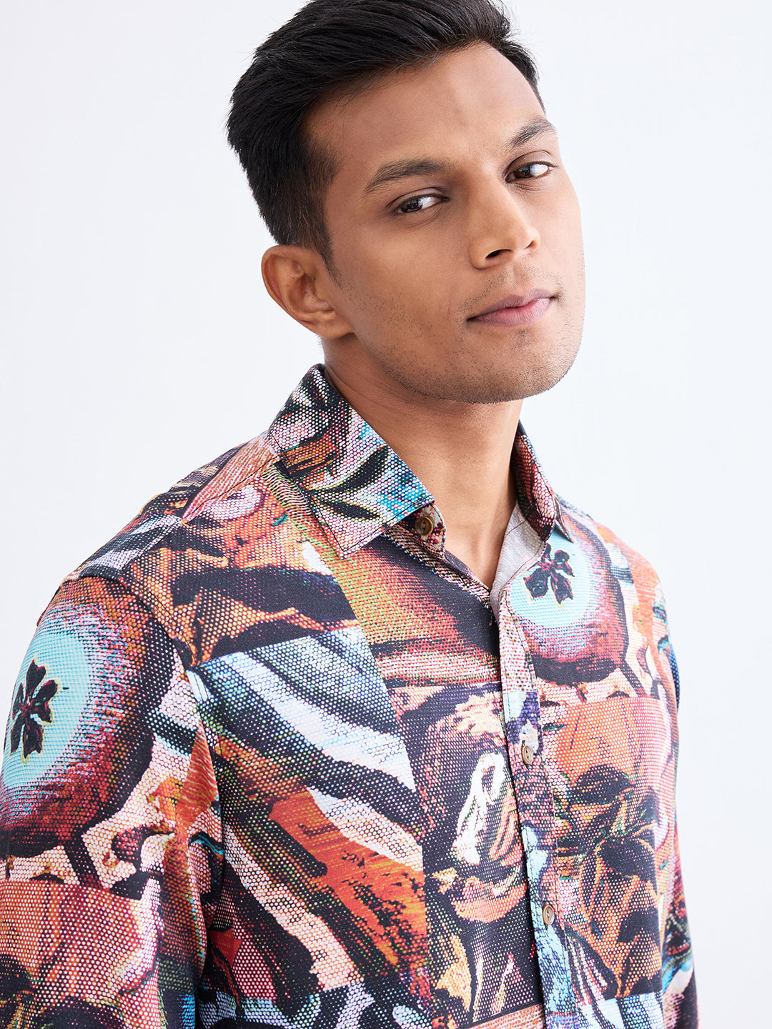 Spykar Brick Red Slim Fit Casual Shirts For Men