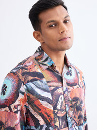 Men Shirt Red Slim Fit